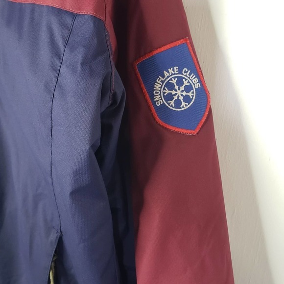 LL Bean Kids Fleece Lined 3 in 1 Jacket Boys L 14-16 Maroon Navy Parka Winter‎ - Picture 5 of 13